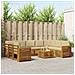 Set divani 10 pcs Naturale e Beige Legno di Acacia Massello - Foto miniatura 2