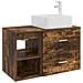 Set di mobili per il bagno 2 pcs Rovere Fumo - Foto miniatura 1