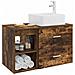 Set di mobili per il bagno 2 pcs Rovere Fumo - Foto miniatura 2