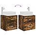 Set di mobili per il bagno 2 pcs Rovere Fumo - Foto miniatura 8