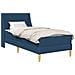 Struttura letto con materasso Blu 80x 200 cm Poliestere - Foto miniatura 1