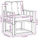 Divano da esterno Legno di Acacia Massello e Textilene Bianco - Foto miniatura 9