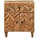 Comodino Marrone 50 x 33 x 60 cm Legno di mango massello - Foto miniatura 3
