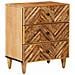 Comodino Marrone 50 x 33 x 60 cm Legno di mango massello - Foto miniatura 1