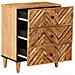 Comodino Marrone 50 x 33 x 60 cm Legno di mango massello - Foto miniatura 2