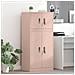 Armadio 2 pz Rosa 60 x 40 x 130 cm Acciaio Bloccabile - Foto miniatura 2