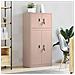 Armadio 2 pz Rosa 60 x 40 x 130 cm Acciaio Bloccabile - Foto miniatura 4