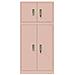 Armadio 2 pz Rosa 60 x 40 x 130 cm Acciaio Bloccabile - Foto miniatura 8