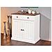 Mobiletto Madia Due Ante + Due Cassetti In Legno Massiccio / Bianco - Foto miniatura 1