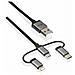 3-in-1 Micro-usb Usb-c Lightning Cable 480mbps 1m - Foto miniatura 1