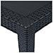 Tavolo Da Giardino Antracite 150x90x72 Cm Plastica Stile Rattan - Foto miniatura 2