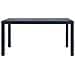 Tavolo Da Giardino Antracite 150x90x72 Cm Plastica Stile Rattan - Foto miniatura 5