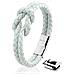Bracciale da Donna in Pelle Premium "Knot" 20cm Blu - Foto miniatura 1