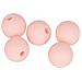 Perlina Di Silicone Tonda X 5 - 10 Mm - Rosa Cipria - Foto miniatura 3