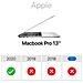 Cover Apple Macbook Pro 13'' 2020 Integrale Rigida Contorno Morbido Grigio - Foto miniatura 2
