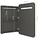 Armadietto Bagno con Specchio e LED Antracite 60x11x80 cm - Foto miniatura 7