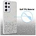 Custodia Compatibile Con Samsung Galaxy S21 Ultra In Trasparente Con Glitter - Coperchio Protettivo In Silicone Tpu Flessibile Con Glitter Scintillanti - Foto miniatura 4
