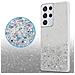 Custodia Compatibile Con Samsung Galaxy S21 Ultra In Trasparente Con Glitter - Coperchio Protettivo In Silicone Tpu Flessibile Con Glitter Scintillanti - Foto miniatura 5