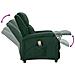 Poltrona ad Ala Massaggiante Verde Scuro in Tessuto - Foto miniatura 8