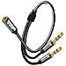 Adattatore Splitter Audio Da Jack 3,5 Mm Femmina A 2x 3,5 Mm Maschio - Foto miniatura 5