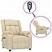 Poltrona Massaggiante Elettrica Crema In Tessuto - Foto miniatura 1