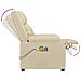 Poltrona Massaggiante Elettrica Crema In Tessuto - Foto miniatura 6