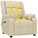Poltrona Massaggiante Elettrica Crema In Tessuto - Foto miniatura 7