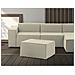 Pouf Barbara, Pouf Da Salotto, 100% Made In Italy, Poltroncina Relax In Tessuto Imbottito, Cm 80x70h43, Beige - Foto miniatura 1