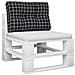 Cuscino Per Pallet Motivo A Quadri Nero 60x40x12 Cm In Tessuto - Foto miniatura 3