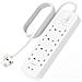 Belkin Connect Bianco 8 Presa[e] Ac 2 M (power Strip With Overvoltage - Protection 8 Sockets With 2 X Us) - Foto miniatura 2