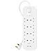 Belkin Connect Bianco 8 Presa[e] Ac 2 M (power Strip With Overvoltage - Protection 8 Sockets With 2 X Us) - Foto miniatura 4