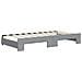 Divano Letto Estraibile Cassetti Grigio Chiaro 90x190cm Tessuto - Foto miniatura 7