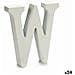 Lettera W Legno Bianco (2 X 16 X 14,5 Cm) (24 Unità) - Foto miniatura 1