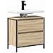 Mobile Lavabo da Bagno con Cassetti Rovere Sonoma 60x34,5x60 cm - Foto miniatura 9