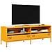 Mobile Tv Giallo Senape 135x39x43,5 Cm In Acciaio - Foto miniatura 1