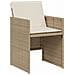 Set da Bistrà² 3 pz con Cuscini Beige in Polyrattan - Foto miniatura 4