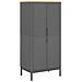 Armadio Floro 77x53x171 Cm In Legno Massello Di Pino Grigio - Foto miniatura 2