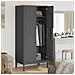 Armadio Floro 77x53x171 Cm In Legno Massello Di Pino Grigio - Foto miniatura 3