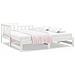 Dormeuse Estraibile Bianca 2x (90x190) Cm Legno Massello Di Pino - Foto miniatura 1