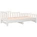 Dormeuse Estraibile Bianca 2x (90x190) Cm Legno Massello Di Pino - Foto miniatura 7