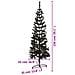 Albero Di Natale Sottile Nero 150 Cm - Foto miniatura 8