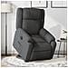 Poltrona Alzapersona Reclinabile Elettrica Grigio Scuro Tessuto - Foto miniatura 2