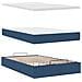 Pouf Letto con Materasso e LED Blu 120x200 cm in Tessuto - Foto miniatura 9
