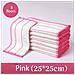 Strofinacci Da Cucina 10 Pezzi Riutilizzabili Rosa E Bianchi 25x25 Cm - Foto miniatura 4