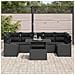 Set Divano da Giardino 8 pcs Nero 100 x 55 x 73 cm Poly Rattan - Foto miniatura 3