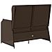 Panchina da giardino con cuscino Marrone Poly Rattan - Foto miniatura 5