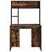 Scrivania Rovere fumo 91 x 50 x 149 cm Legno multistrato - Foto miniatura 4