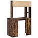 Scrivania Rovere fumo 91 x 50 x 149 cm Legno multistrato - Foto miniatura 6