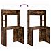 Scrivania Rovere fumo 91 x 50 x 149 cm Legno multistrato - Foto miniatura 8