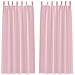 Tende con tende 2 pcs Rosa Baby 260x140cm Poliestere - Foto miniatura 1